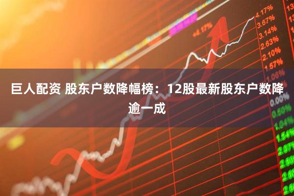 巨人配资 股东户数降幅榜：12股最新股东户数降逾一成